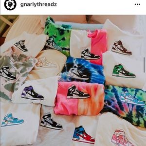 Off white Jordan 1 Tie Dye Hoodie